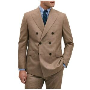 B By Brooks Brothers Men's Classic-Fit Houndstooth Double Breasted Jacket 40R
